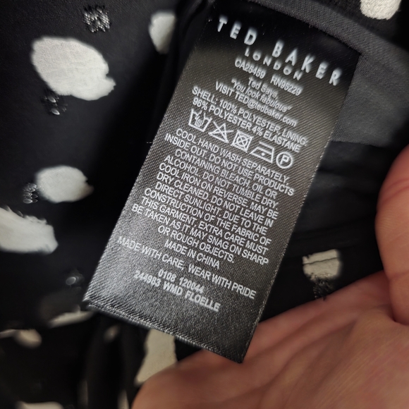 Ted Baker Polka Dot Black Dress - Picture 5 of 5